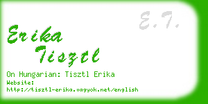 erika tisztl business card
